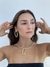 Conjunto choker e brinco orgânico na internet