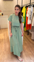 Conjunto moletinho saia midi e Cropped