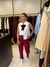 Camisa regata branca com laço removível