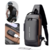 Morral antirrobo Oxford gris y bronce