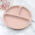 Plato De Silicona Para Bebés Con Ventosas Rosa