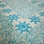 Alfombra de Algodon Estampada - Crudo/Celeste