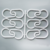 Ganchos Plastico de Cortina de Baño 12 unidades- Mod. Blanco - Yakarplas Hogar