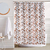 Cortina doble plástica de baño - Hoja Marron - comprar online