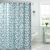Cortina doble plástica de baño - Venecitas Aqua - comprar online