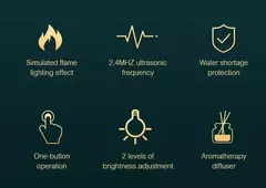 Umidificador de ar com difusor de aroma, solta névoa fria ultra-sônica colorida - comprar online