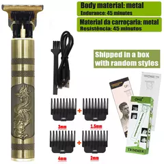 T9 barbeador e aparador de cabelo, elétrico sem fio, portátil