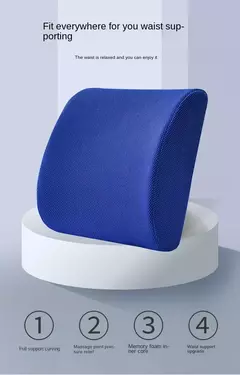 Imagem do Almofada lombar para o assento do escritório, esponja da memória, recuperaçã