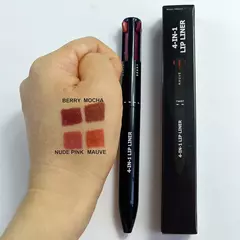 Caneta de maquiagem facial 4 em 1 para sobrancelha, lábios, olhos e rosto à prova d'água e suor de longa duração na internet