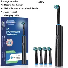Escova de dentes elétrica rotativa para adulto
