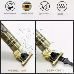 T9 barbeador e aparador de cabelo, elétrico sem fio, portátil na internet
