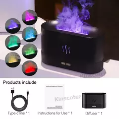 Umidificador de ar com difusor de aroma, solta névoa fria ultra-sônica colorida - MAC PS