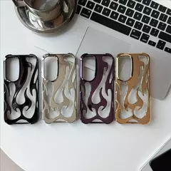 Capa 3D à prova de choque para Samsung Galaxy, fina, modelo chama - comprar online