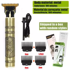 T9 barbeador e aparador de cabelo, elétrico sem fio, portátil - comprar online