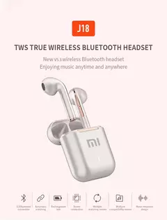 Xiaomi j18 fone de ouvido sem fio bluetooth hifi microfone estéreo intra-auricular - loja online
