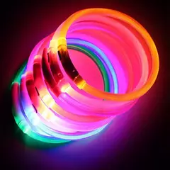 Coleira Luminosa USB Recarregável para Animais de Estimação, LED ajustável
