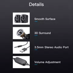 Alto-falante potente, mini caixa de som para computador, notebook portátil de vários modelos e tamanhos - comprar online