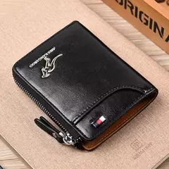 Carteira De Couro com Proteção RFID para Homens porta cartões com zipper - loja online
