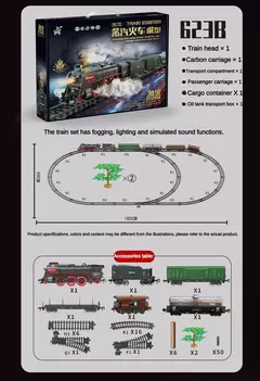 Imagem do Brinquedo Conjunto Trem Modelo a Vapor Retrô