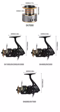 Carretilha Profissional Ultra Light Spinning Reel para Pesca em água doce e água salgada - loja online