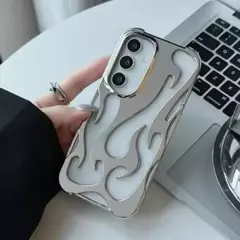 Imagem do Capa 3D à prova de choque para Samsung Galaxy, fina, modelo chama