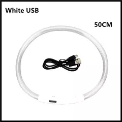 Coleira Luminosa USB Recarregável para Animais de Estimação, LED ajustável - comprar online