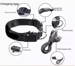 Imagem do Coleira Luminosa USB Recarregável para Animais de Estimação, LED ajustável