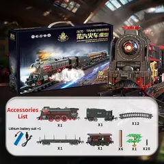 Brinquedo Conjunto Trem Modelo a Vapor Retrô