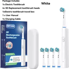 Escova de dentes elétrica rotativa para adulto