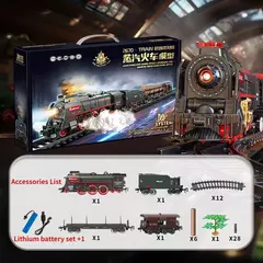 Brinquedo Conjunto Trem Modelo a Vapor Retrô - MAC PS