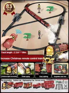 Brinquedo Conjunto Trem Modelo a Vapor Retrô - loja online