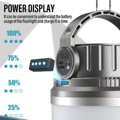 Lámpara Camping Farol Colgante Linterna Recargable Solar Usb en internet