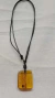 Imagen de Collar Dije Ámbar Con Insecto Cuadrado