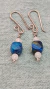 Aretes, Ágata Azúl Facetados
