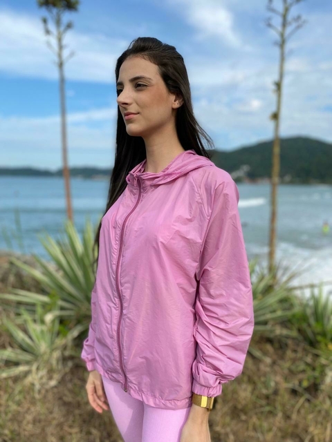 Jaqueta Corta-Vento Feminina Repelente à Água