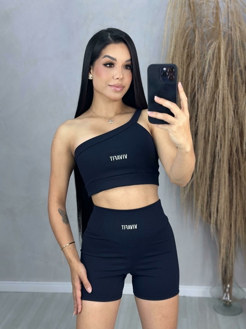 Top Canelado Alça Única