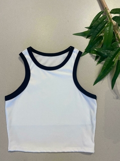 Cropped Canelado Duo Collor