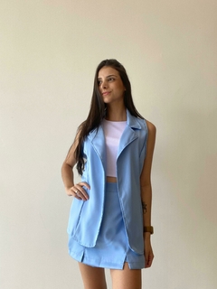 Conjunto Shorts Saia/Colete Alfaiataria