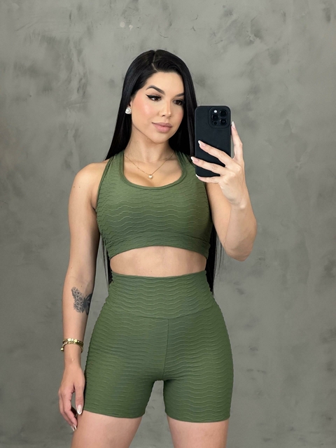 Conjunto Brocado - Shorts + Top