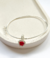 Bracelete c/Pingente Rubi cravejado prata 925