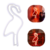 Lampara Led Colgante Flamenco Luz ROJO 23cm - tienda online