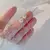 Brincos femininos longos com corrente, borla, coração rosa, trevo e pingente gota – estilo doce e romântico. - loja online
