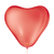 Balão n°6 Coração Vermelho 50un