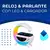 Reloj Velador Luz Led Cargador Celular Parlante Bluetooth Estructura Blanco Pantalla Negro