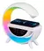 Reloj Velador Luz Led Cargador Celular Parlante Bluetooth Estructura Blanco Pantalla Negro - tienda online