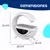Imagen de Reloj Velador Luz Led Cargador Celular Parlante Bluetooth Estructura Blanco Pantalla Negro