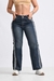 Jeans wide con lineas - tienda online