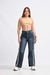 Jeans wide con lineas