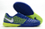 Chuteira Nike Lunar Gato II IC - Azul Escuro/Verde