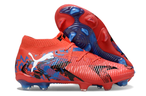 Chuteira Puma Future 8 Ultimate FG - Vermelha/Azul